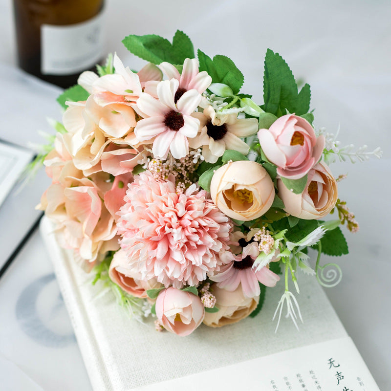 Rose soie pivoine fleurs artificielles Rose mariage décor à la maison de haute qualité grand Bouquet mousse accessoires artisanat blanc fausse fleur