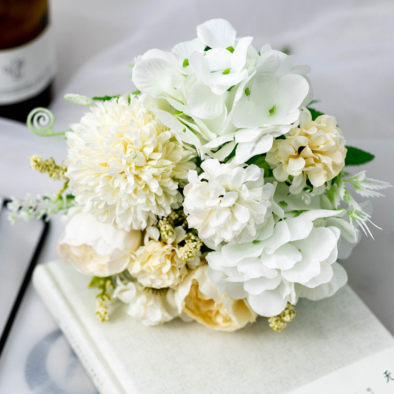 Rose soie pivoine fleurs artificielles Rose mariage décor à la maison de haute qualité grand Bouquet mousse accessoires artisanat blanc fausse fleur