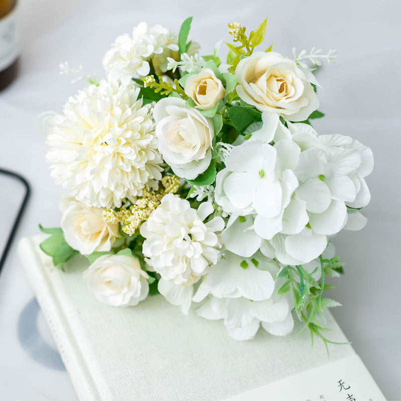 Rose soie pivoine fleurs artificielles Rose mariage décor à la maison de haute qualité grand Bouquet mousse accessoires artisanat blanc fausse fleur