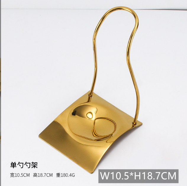 Stainless Steel Creative Dinnerware Set Decorative Swan Base Holder with 6 Spoons for Coffee Fruit Dessert Stirring Mixing