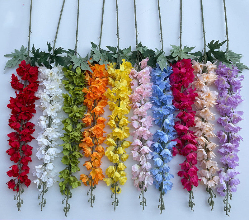 Uniquelina 1.2m long single branch hyacinth wedding lead flower high silk flower wedding decoration artifical flowers