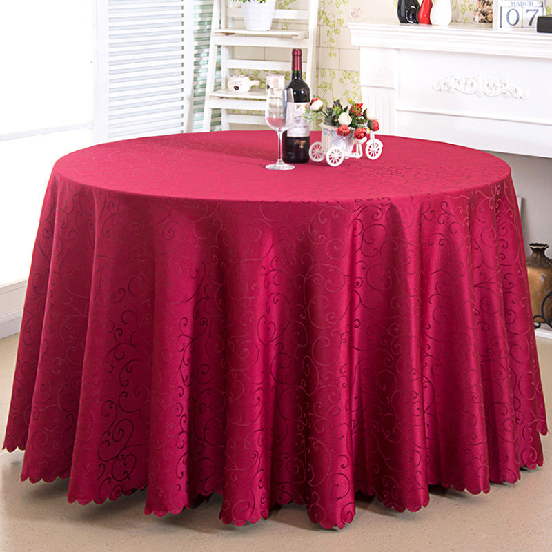 White Tablecloth party Round Table Cover Wholesale Elegant Solid Table Cloths foding Event Party Hotel Decoration