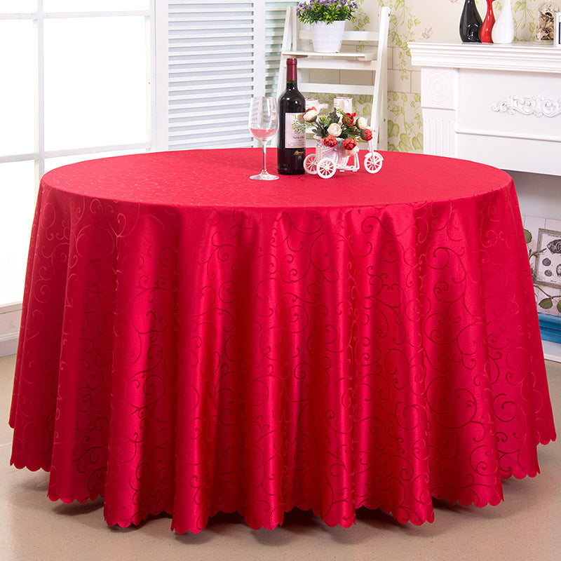 White Tablecloth party Round Table Cover Wholesale Elegant Solid Table Cloths foding Event Party Hotel Decoration