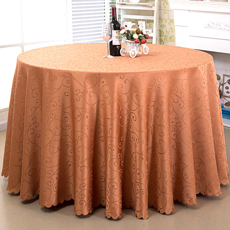 White Tablecloth party Round Table Cover Wholesale Elegant Solid Table Cloths foding Event Party Hotel Decoration