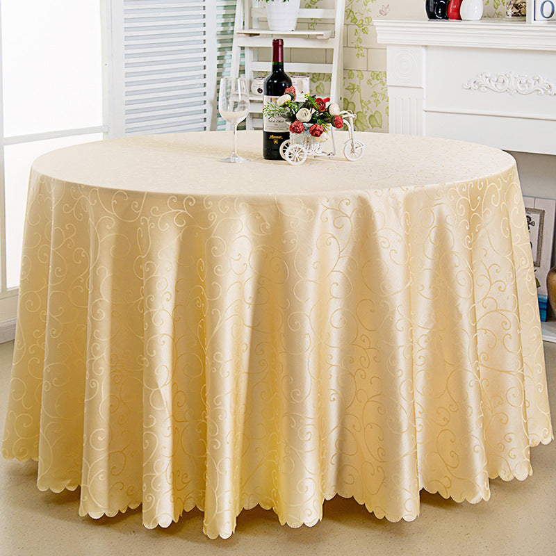 White Tablecloth party Round Table Cover Wholesale Elegant Solid Table Cloths foding Event Party Hotel Decoration