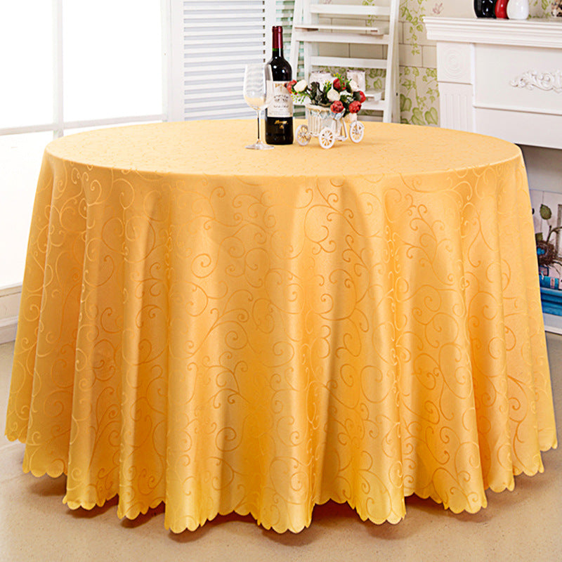 White Tablecloth party Round Table Cover Wholesale Elegant Solid Table Cloths foding Event Party Hotel Decoration