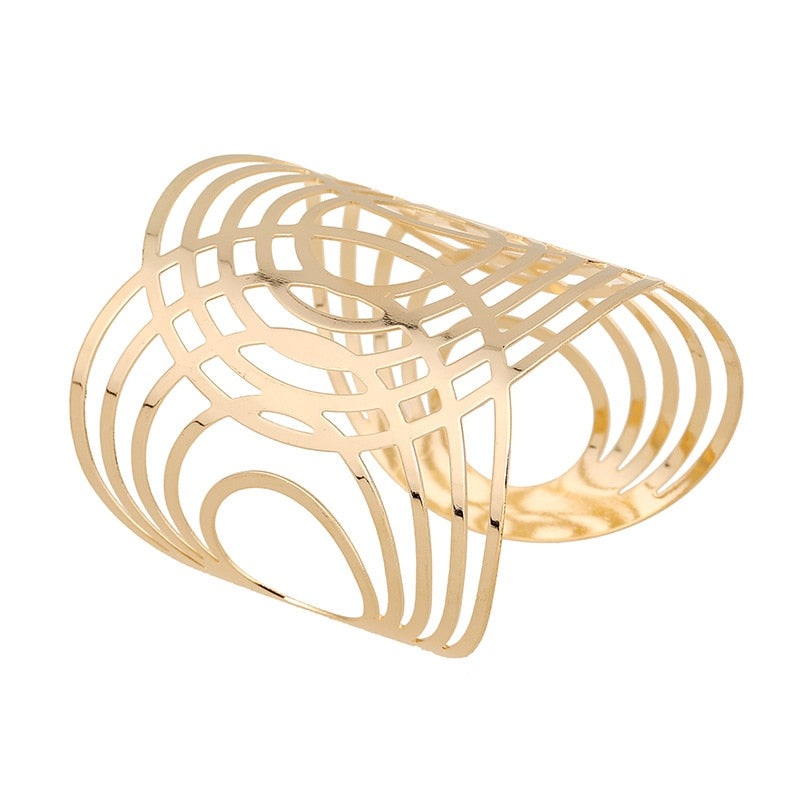 Dayoff 30 Styles European Punk Big Wide Cuff Bracelet for Women Men Open Ajustable Carved Flower Snake Animal Bangle Jewelry