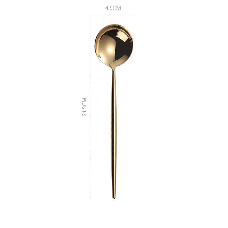 Mirror Gold Cutlery Set 304 Stainless Steel Silverware Tableware Set Service Bright Chopstick Forks Knives Spoons Dinner Set