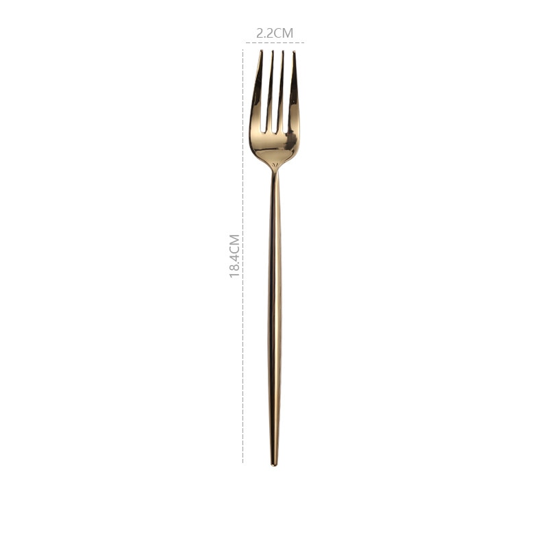 Mirror Gold Cutlery Set 304 Stainless Steel Silverware Tableware Set Service Bright Chopstick Forks Knives Spoons Dinner Set