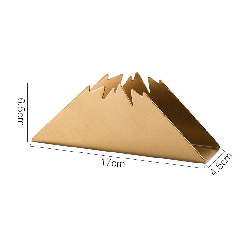 Nordic Home And Wedding Decoration Table Napkin Holder Rack Gold Plated 304 Stainless Steel Storage Tower Holder For Hotel