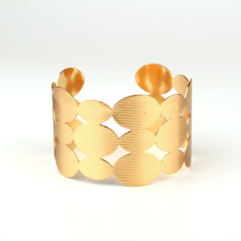 Dayoff 30 Styles European Punk Big Wide Cuff Bracelet for Women Men Open Ajustable Carved Flower Snake Animal Bangle Jewelry