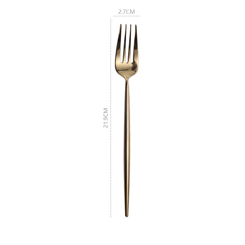 Mirror Gold Cutlery Set 304 Stainless Steel Silverware Tableware Set Service Bright Chopstick Forks Knives Spoons Dinner Set