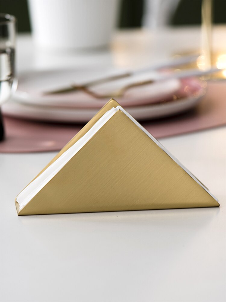 Nordic Home And Wedding Decoration Table Napkin Holder Rack Gold Plated 304 Stainless Steel Storage Tower Holder For Hotel