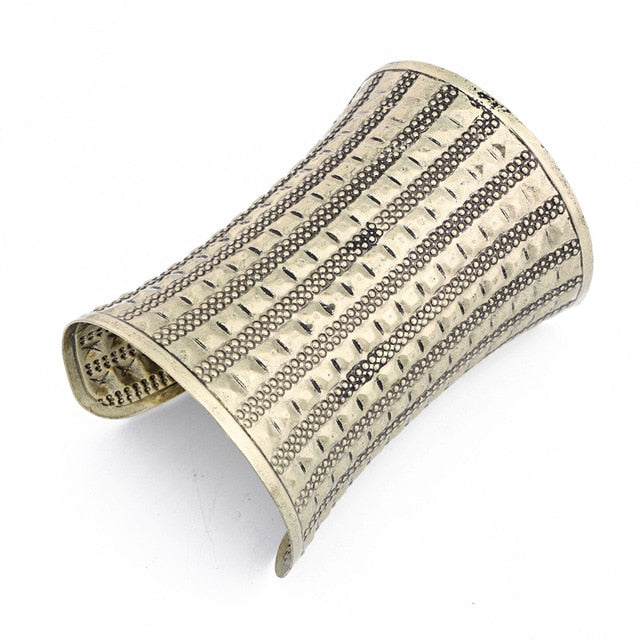 Dayoff 30 Styles European Punk Big Wide Cuff Bracelet for Women Men Open Ajustable Carved Flower Snake Animal Bangle Jewelry