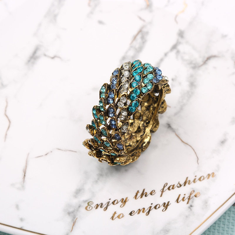 10pcs Kurema zinc alloy ubururu rhinestone napkin buckle hoteri agasanduku kumeza kumitako impeta