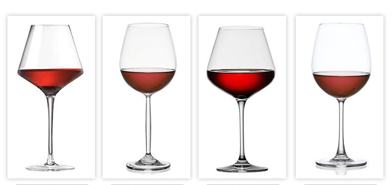 Wine glasses Crystal Square wine glasses with flat bottom,Big wine glasses for full-bodied wine gifts for Wedding,Bridal Shower 500ml-855ml