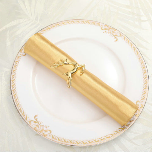 Royal Satin Napkins 20x20 Inch Wedding Napkins, Scalloped Elegant Dinner Napkins Square Table Napkins Decor, Silky Satin Cloth Napkins for Restaurant Banquet Graduation Party