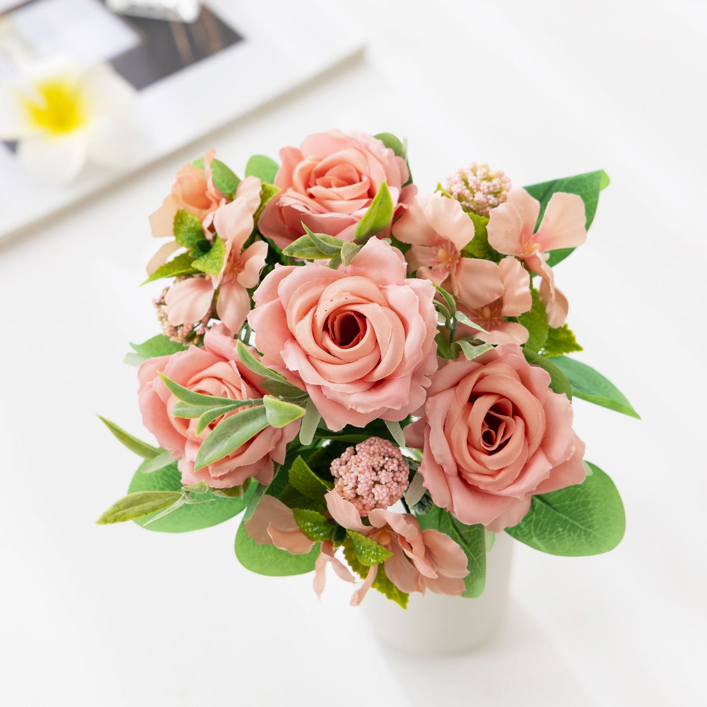 Rose Artificial Flower7 branches rose Fake Flower for Wedding Decoration Flowers Home Garden Decor