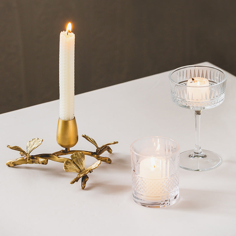 Metal Wire Candle Holder Gold Decorative Tea Light Candleholders for Home Decor Table Decorations Centerpiece