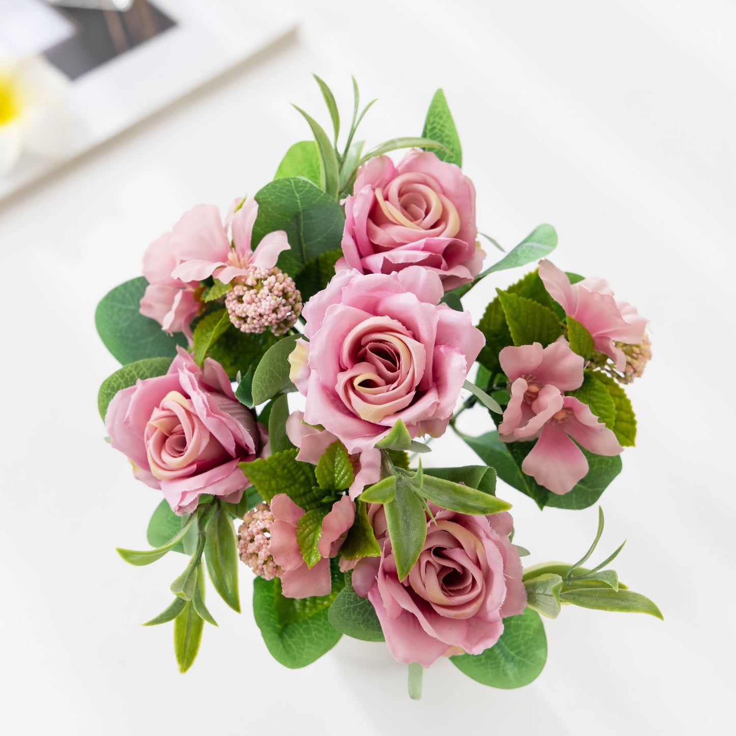 Rose Artificial Flower7 branches rose Fake Flower for Wedding Decoration Flowers Home Garden Decor