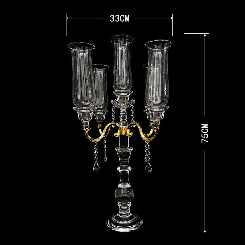 Uniquelina – candélabre en cristal à 5-9 bras, bougeoir conique