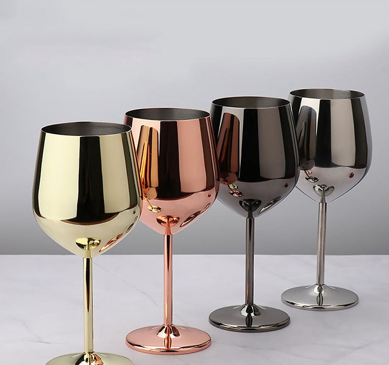Ikirahure cya divayi idasanzwe ya Uniquelina Gushiraho 4, 18oz Ikirahure cya divayi itagira umuyonga, Ikirahure & Portable Stemmed Metal Wine Ikirahure cyo hanze, Urugendo, Ingando na pisine, Impano nziza kubakunzi ba divayi (Umukara)