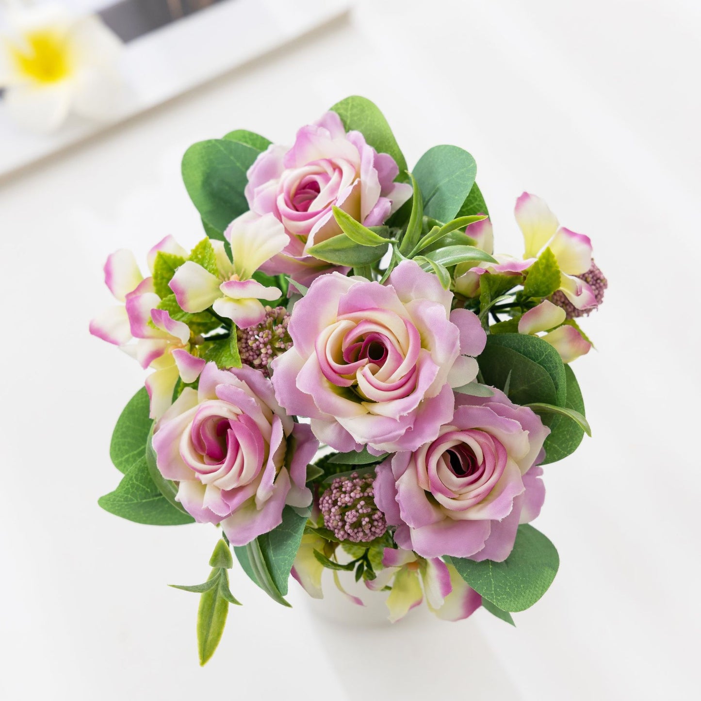 Rose Artificial Flower7 branches rose Fake Flower for Wedding Decoration Flowers Home Garden Decor