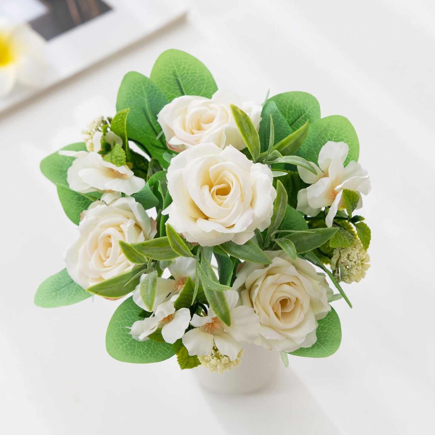 Rose Artificial Flower7 branches rose Fake Flower for Wedding Decoration Flowers Home Garden Decor
