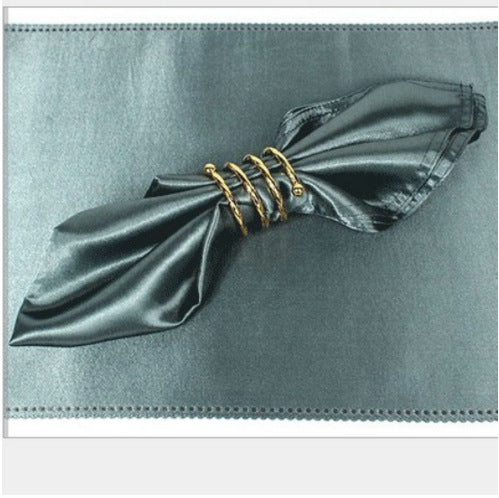 Royal Satin Napkins 20x20 Inch Wedding Napkins, Scalloped Elegant Dinner Napkins Square Table Napkins Decor, Silky Satin Cloth Napkins for Restaurant Banquet Graduation Party