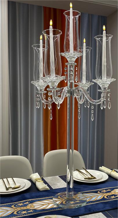Bougeoir conique en cristal à 5 bras Uniquelina