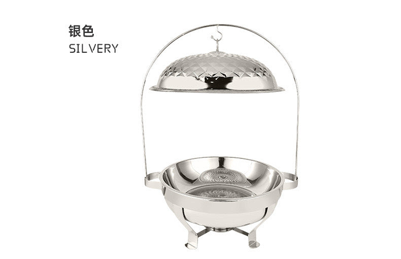 Hôtel Restaurant Buffet serveur restauration frottement luxe or acier inoxydable chafer réchaud Buffet ensemble chauffe-plats 9L