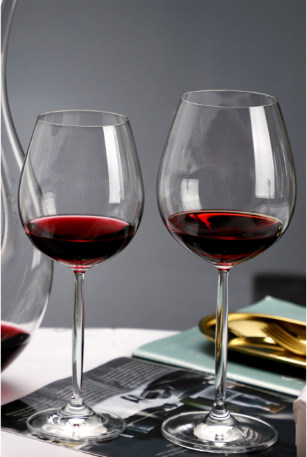 Wine glasses Crystal Square wine glasses with flat bottom,Big wine glasses for full-bodied wine gifts for Wedding,Bridal Shower 500ml-855ml