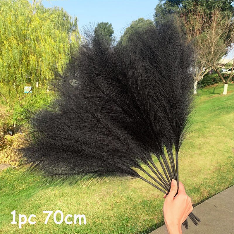 70-120cm Artificial Pampas Grass Branch Fake Bulrush Fake Plant Flowers Reed Pantas Wedding Party Home Decoration DIY Bouquet