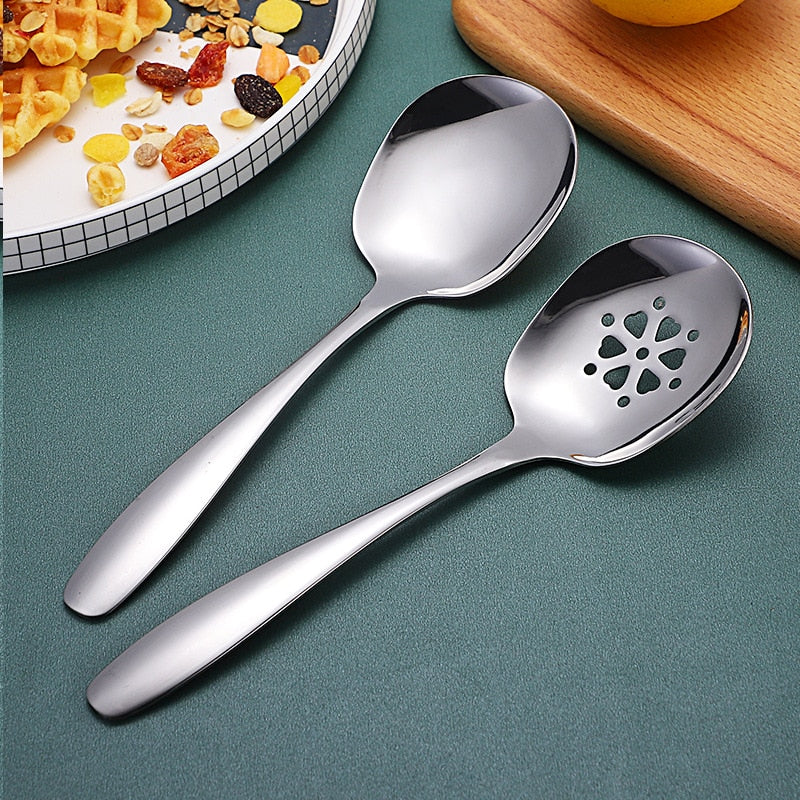 304 stainless steel public spoon buffet serving large spoon multi-purpose spoon