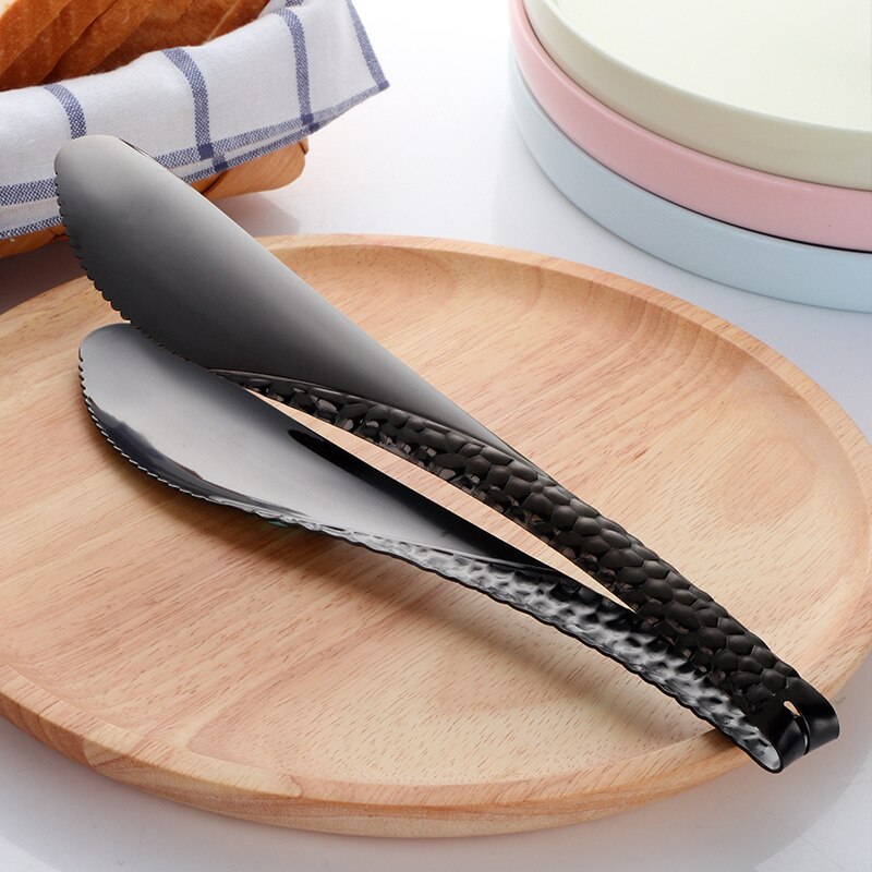 Pince à pain en acier inoxydable, ustensiles de cuisine, outil de cuisine de Buffet, pince à pain, pince à pâtisserie, pinces à Barbecue, outils de service en acier