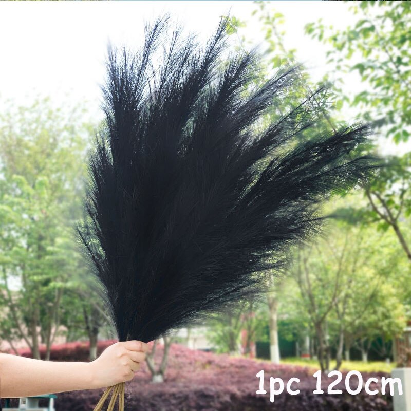70-120cm Artificial Pampas Grass Branch Fake Bulrush Fake Plant Flowers Reed Pantas Wedding Party Home Decoration DIY Bouquet