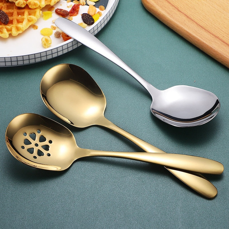304 stainless steel public spoon buffet serving large spoon multi-purpose spoon