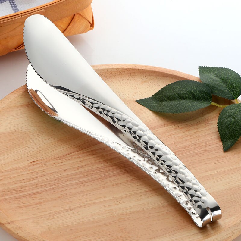 Pince à pain en acier inoxydable, ustensiles de cuisine, outil de cuisine de Buffet, pince à pain, pince à pâtisserie, pinces à Barbecue, outils de service en acier