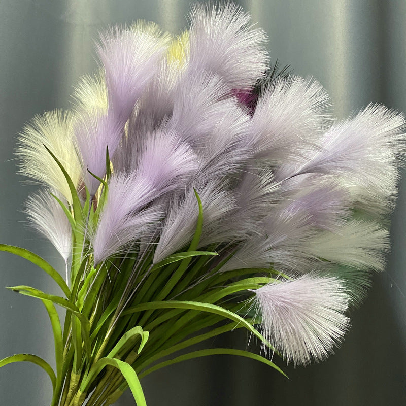 Uniquelina Decorative Flowers Artificial Pampas Grass Bouquet Home Decor Fake Flower Garden Plant Accessories Reed For Wedding Party Decoration
