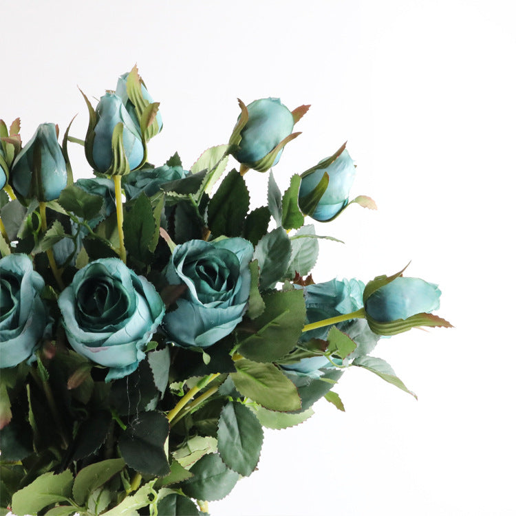 Uniquelina Artificial Flower in Pot Rose Flowers Fake Flower Artificial Flowers with Ceramics Vase Decoration for Table Home Office Wedding Table