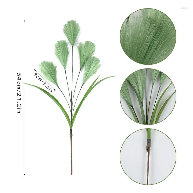 Uniquelina Decorative Flowers Artificial Pampas Grass Bouquet Home Decor Fake Flower Garden Plant Accessories Reed For Wedding Party Decoration
