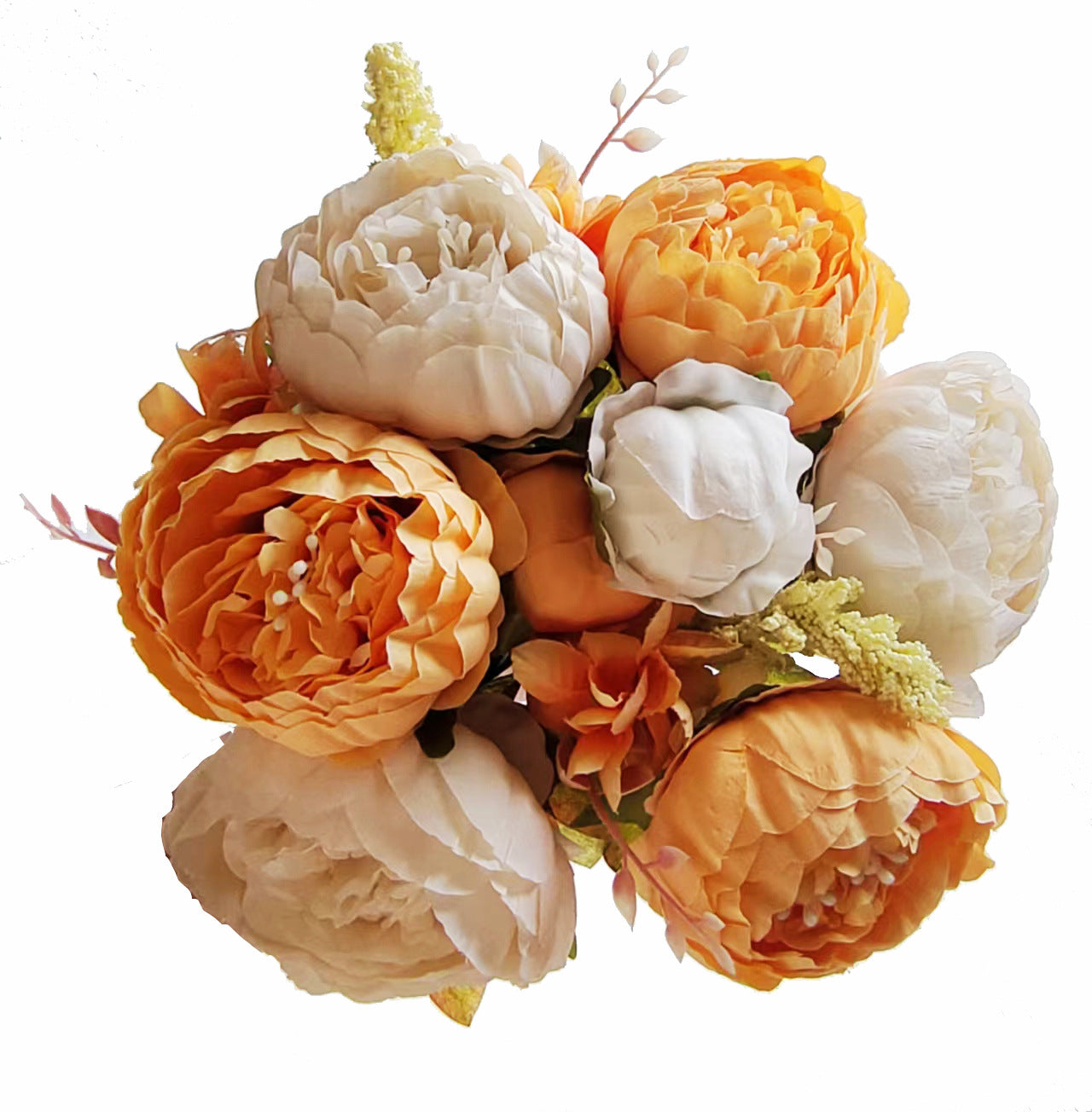 Uniquelina – Bouquet de pivoines artificielles en soie, 1 lot, accessoires de décoration pour la maison, fausses plantes pour fête de mariage, DIY