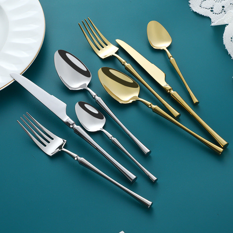 tableware Set Service ,Premium Stainless Steel Flatware Set,Mirror Polished Cutlery Utensil Set,Durable Home Kitchen Eating Tableware Set,Include Fork Knife Spoon Set,Dishwasher