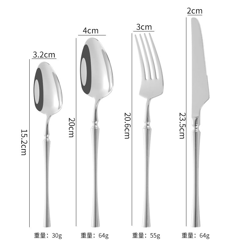 tableware Set Service ,Premium Stainless Steel Flatware Set,Mirror Polished Cutlery Utensil Set,Durable Home Kitchen Eating Tableware Set,Include Fork Knife Spoon Set,Dishwasher