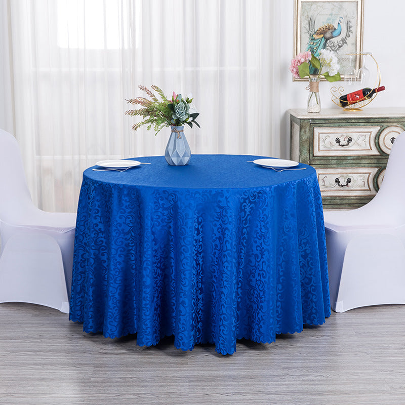 White Tablecloth party Round Table Cover Wholesale Elegant Solid Table Cloths foding Event Party Hotel Decoration