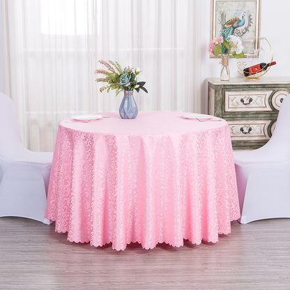 White Tablecloth party Round Table Cover Wholesale Elegant Solid Table Cloths foding Event Party Hotel Decoration