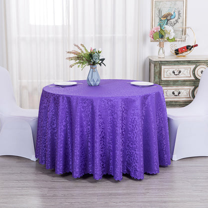 White Tablecloth party Round Table Cover Wholesale Elegant Solid Table Cloths foding Event Party Hotel Decoration