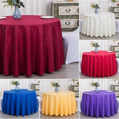 White Tablecloth party Round Table Cover Wholesale Elegant Solid Table Cloths foding Event Party Hotel Decoration