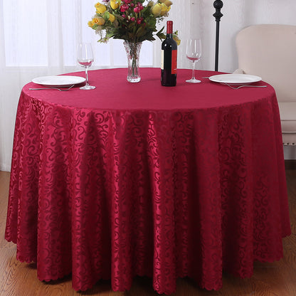 White Tablecloth party Round Table Cover Wholesale Elegant Solid Table Cloths foding Event Party Hotel Decoration