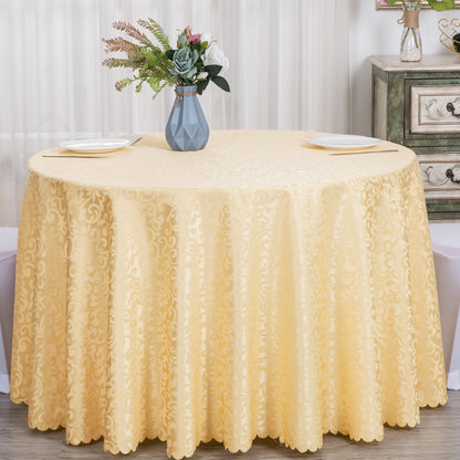 White Tablecloth party Round Table Cover Wholesale Elegant Solid Table Cloths foding Event Party Hotel Decoration